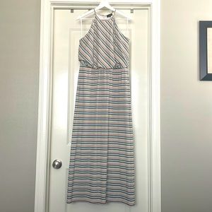 Striped Halter Maxi Dress from The Limited